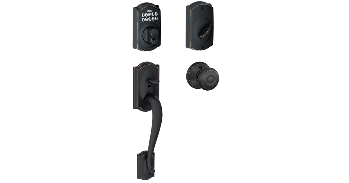 Schlage FE365CAM716GEO Camelot Electronic Handleset with
