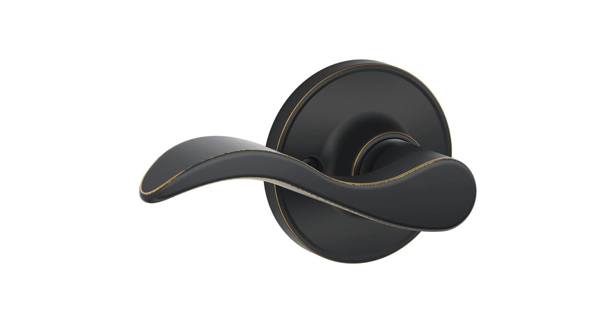 Schlage J-Series Lasalle Dummy Door Lever - Satin Nickel Non-Turning Handle For Double Doors