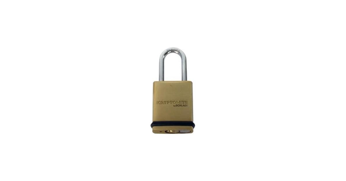 Schlage Commercial Grade Padlock – Brass Body, 1-1/2" X 5/16" Hardened Steel Shackle, Double Deadbolt Lock