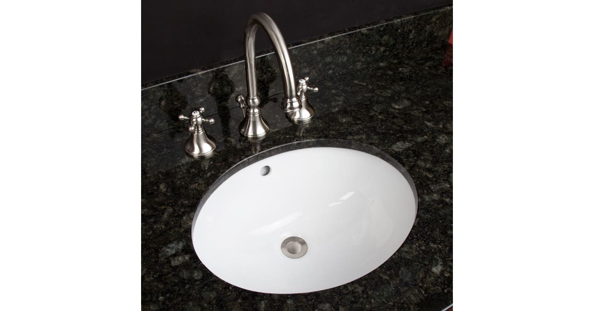 Signature Hardware 392762 18-5/8" Oval Porcelain Undermount Bathroom ...