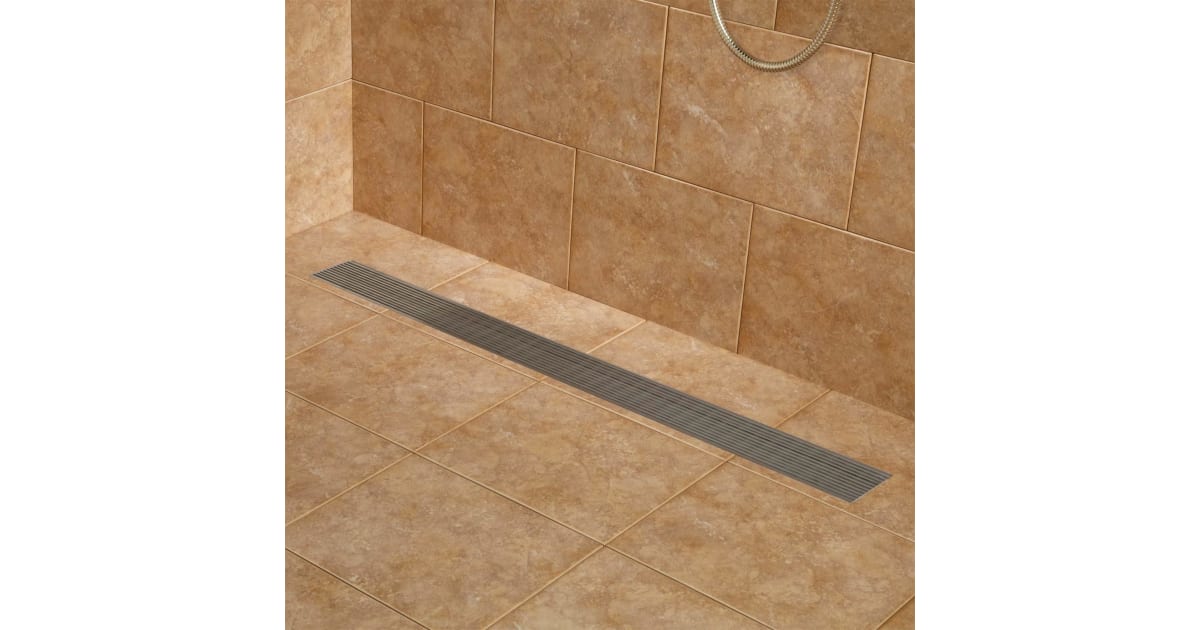 Caniveau de drainage de douche carré 20 cm en acier inoxydable avec grille