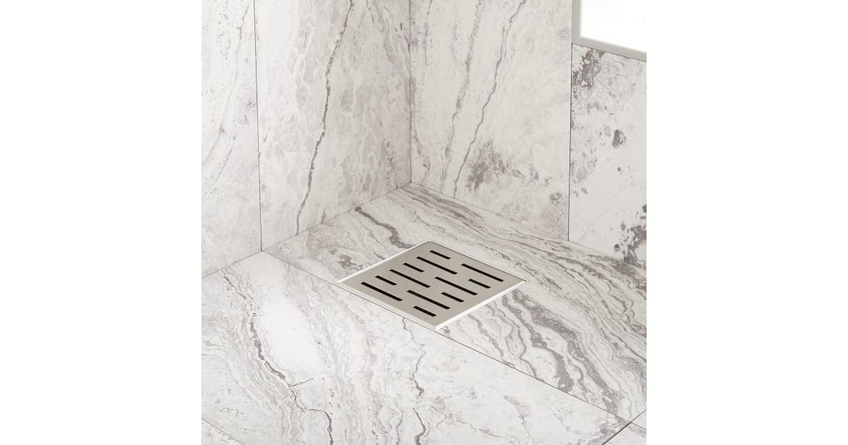 Signature Hardware 406484 Effendi 6" Square Shower Drain