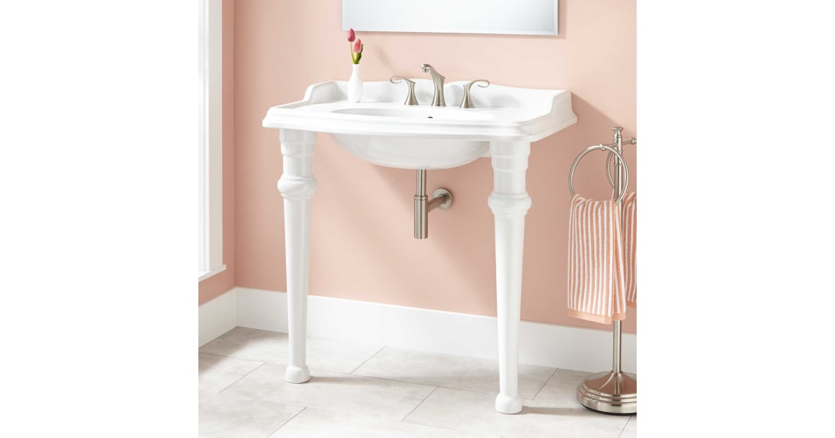 Signature Hardware 414480 White Janson 22-1/4