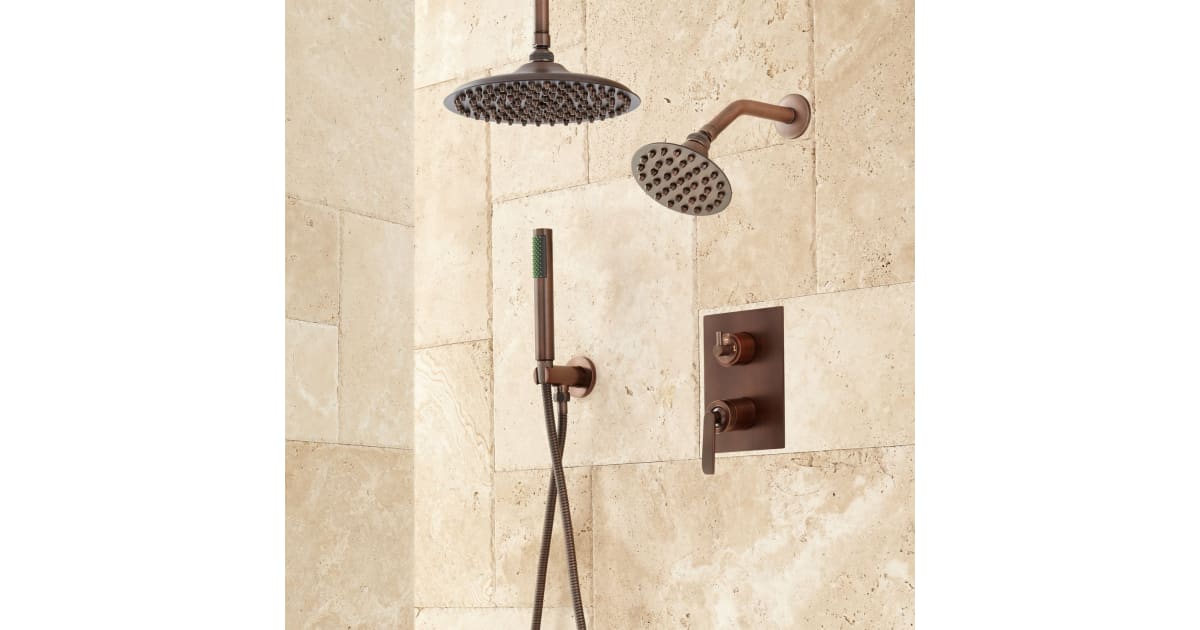 Signature Hardware 414923 Trimble Dual Shower