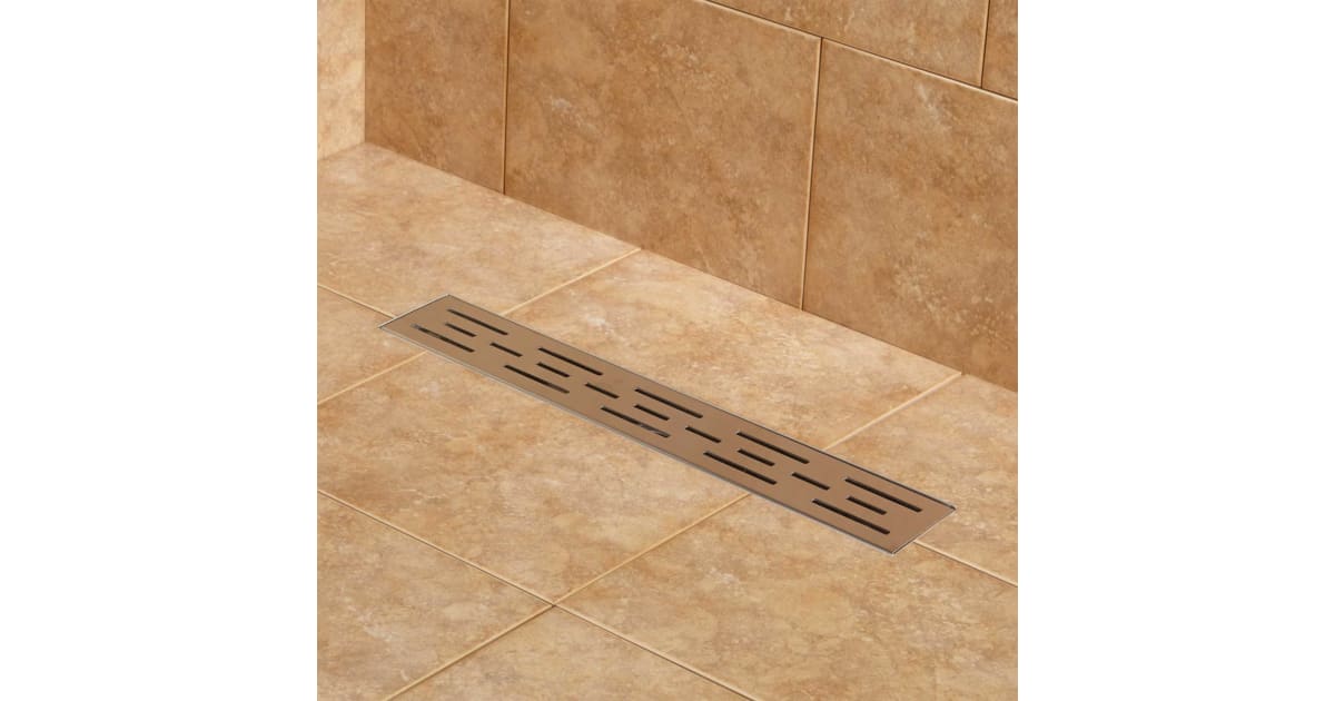 Signature Hardware 415499 Effendi 18" Linear Shower Drain
