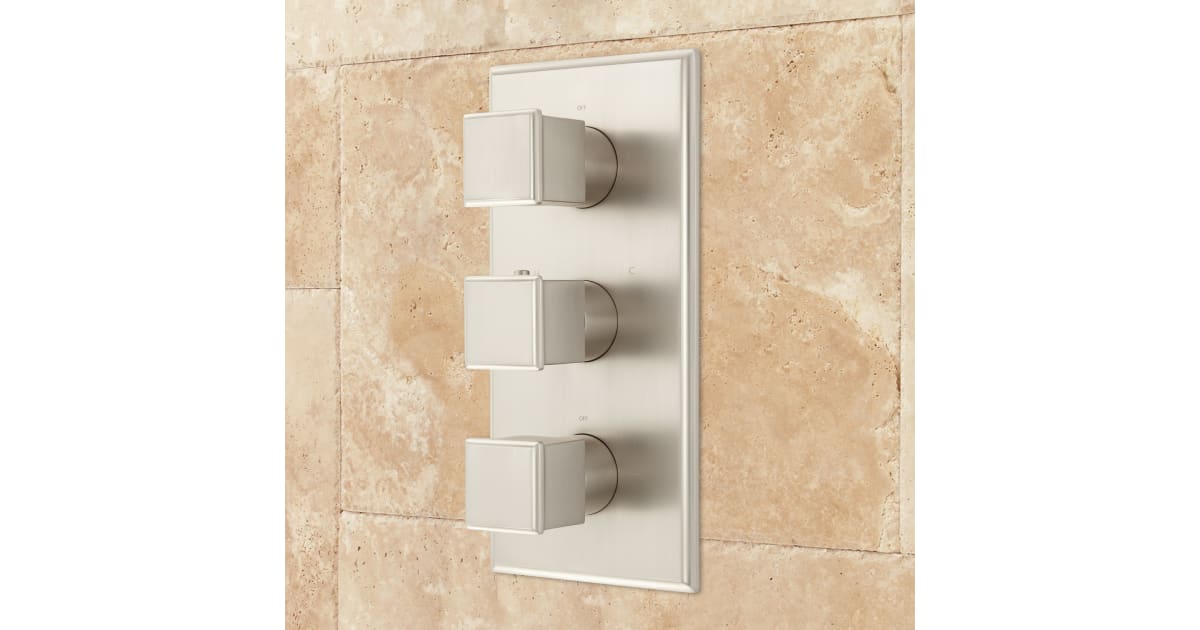 Prodyctr Ryle Signature Hardware 421818 Ryle 4-Way Thermostatic Valve with Square ...