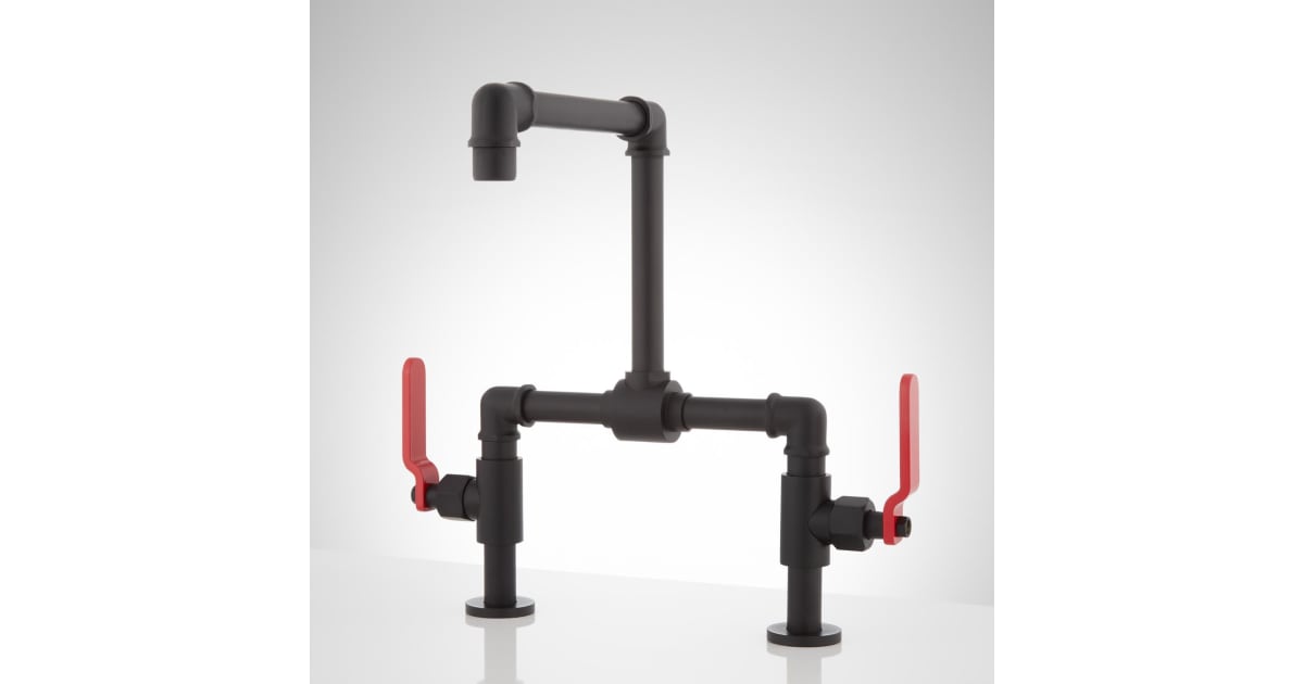 Signature Hardware 437444 Edison Bridge Bathroom Faucet