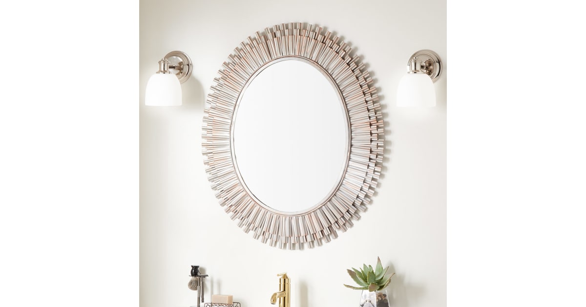 Signature Hardware 442698 Rubidoux 30" W x 35" H Geometrics Oval Framed