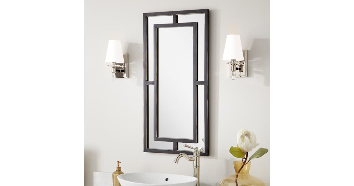 Signature Hardware 450582 Austi 18" W x 36" H Rectangular Framed ...