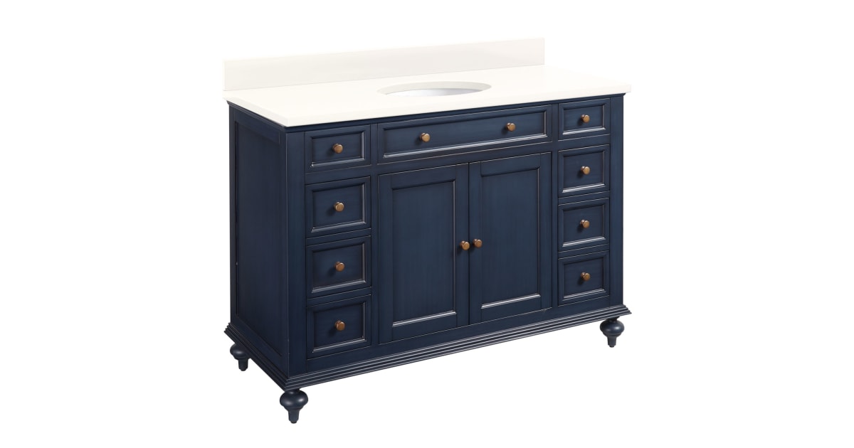 Signature Hardware 463959 Keller 48" Freestanding Mahogany