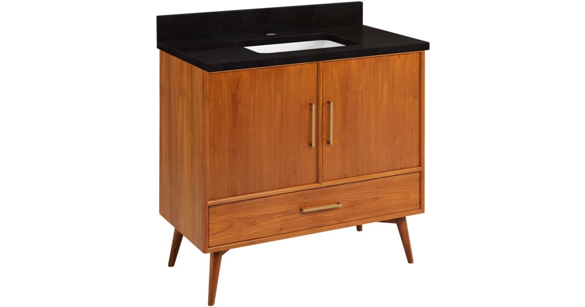 Signature Hardware 478898 Novak 36" Freestanding Teak