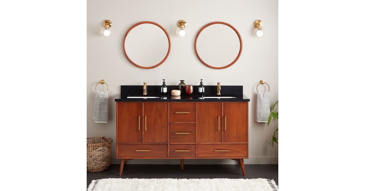 Signature Hardware 478987 Novak 60" Free Standing Double