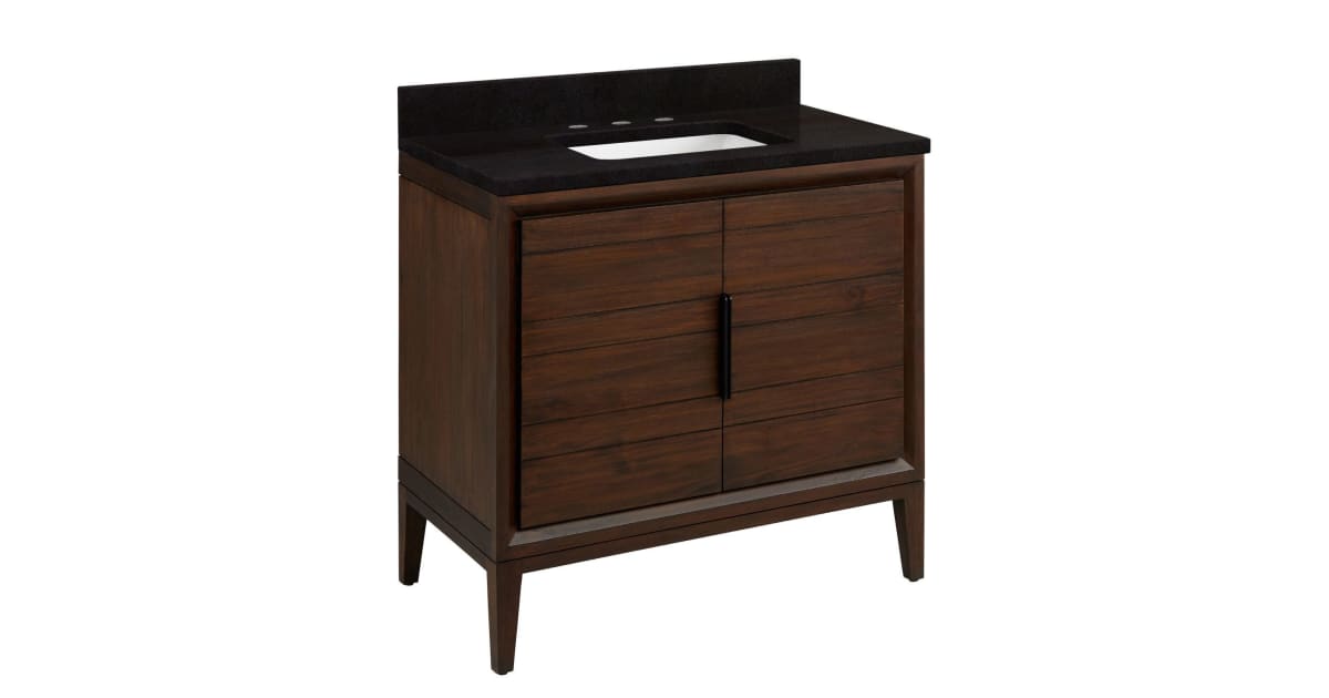 Signature Hardware 482505 Aliso 36 quot Freestanding Teak Build com