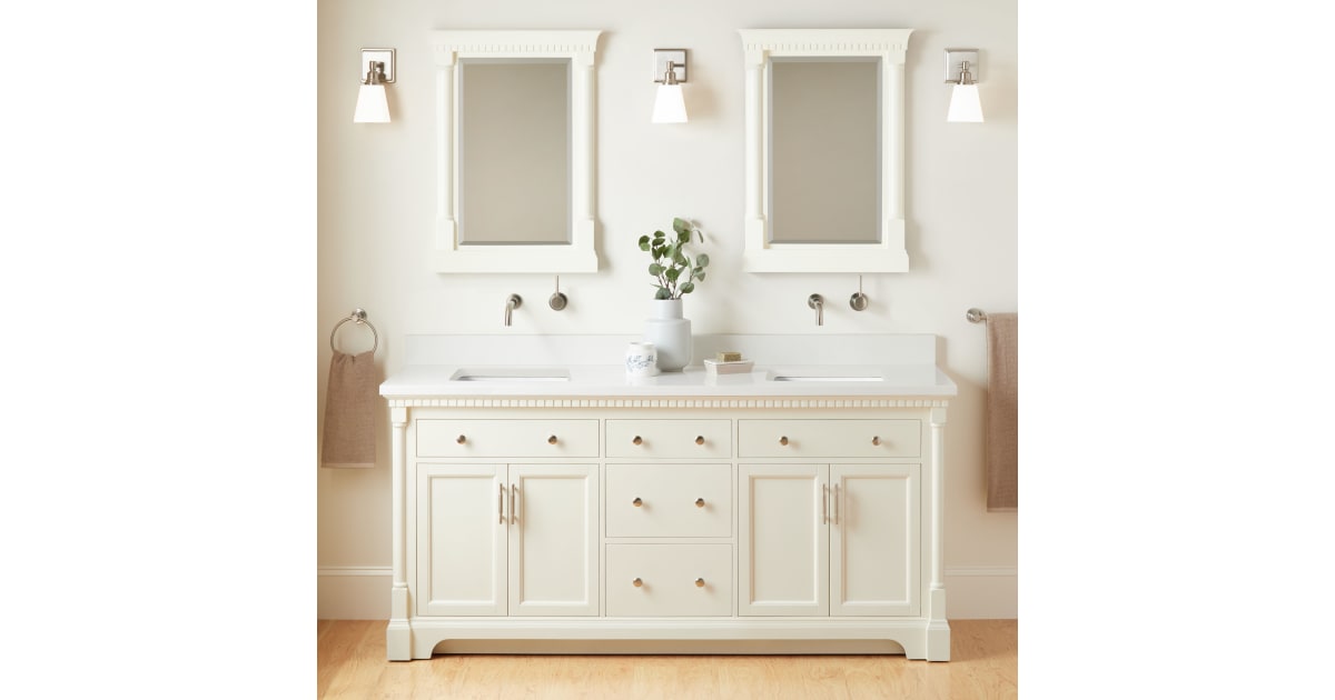Signature Hardware 484419 Claudia 72" Double Vanity Set | Build.com - Is Signature Hardware A Good Brand