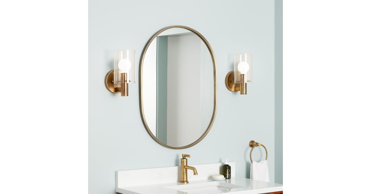 Signature Hardware 485313 Colborne 24" W x 32-1/2" H Modern Oval Framed