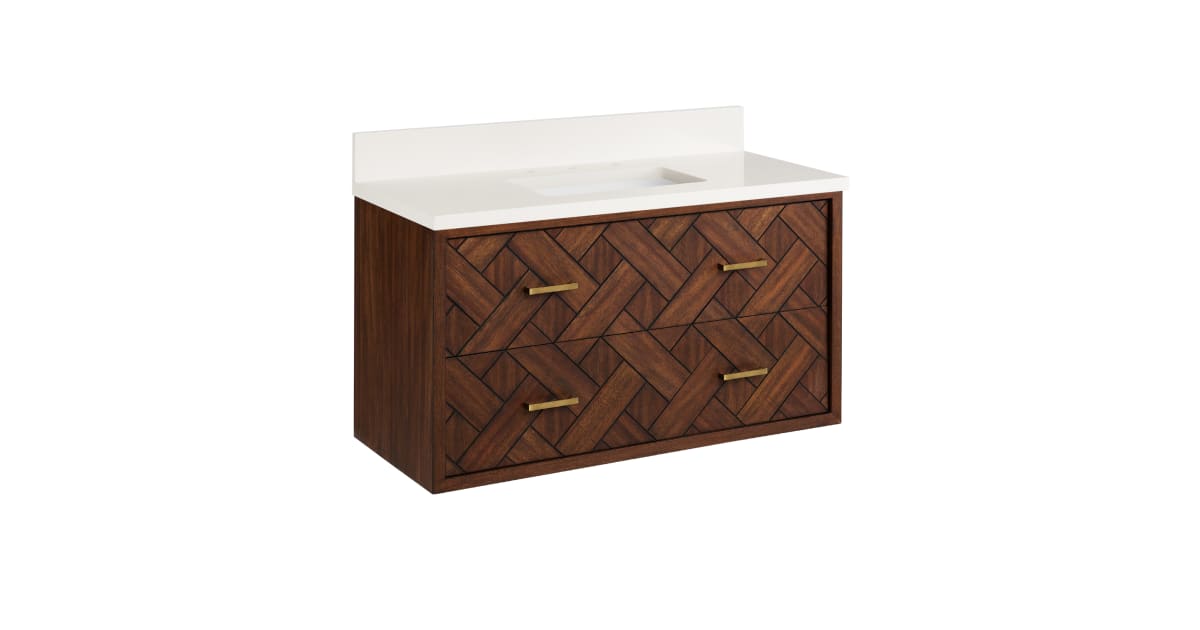 Signature Hardware 497530 Patzi 36 quot Wall Mounted Single Basin Vanity