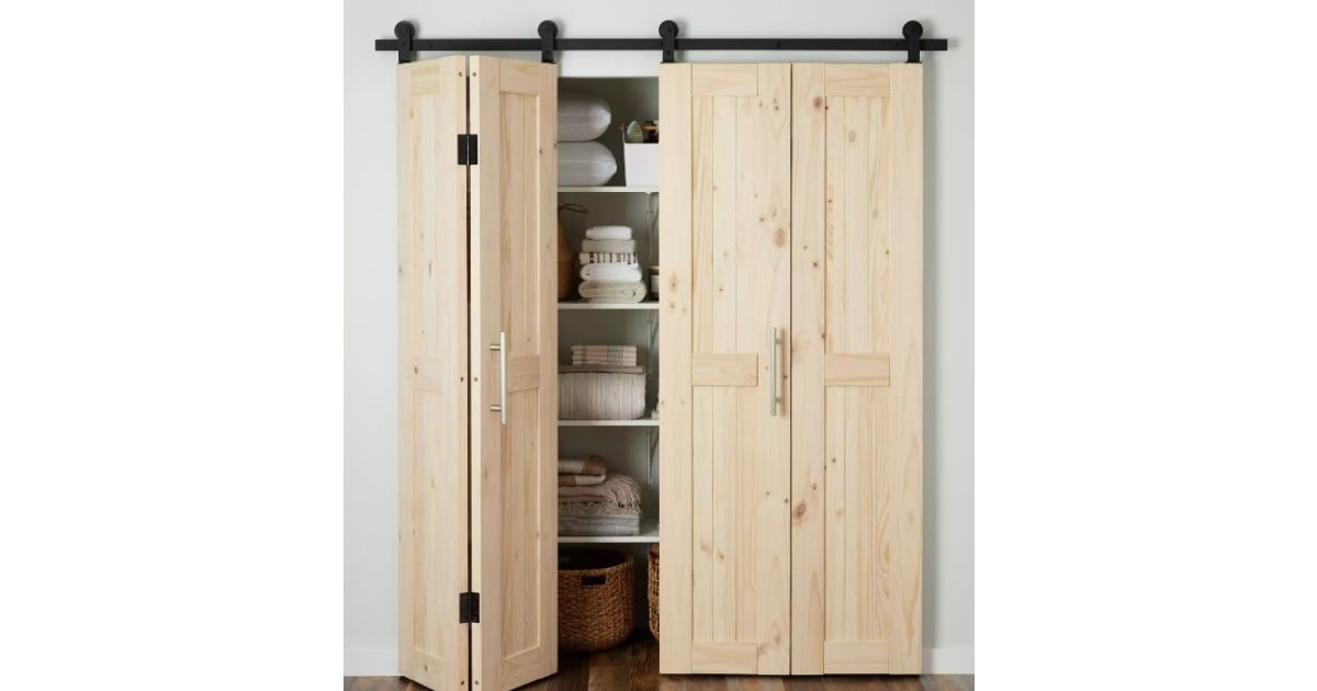 Signature Hardware SHK479581 Polson Bi-Fold Barn Door - Two Doors ...
