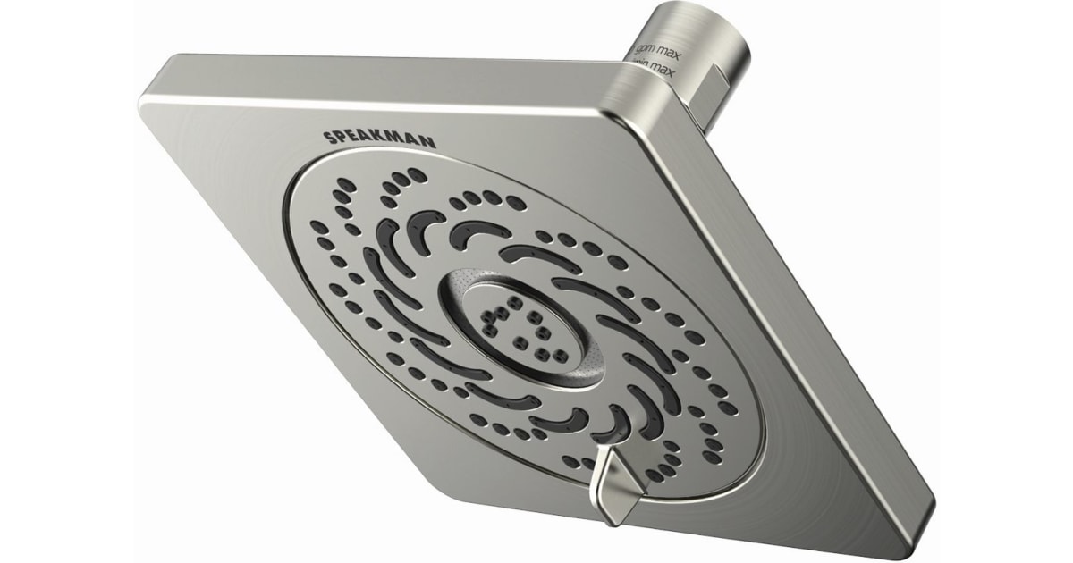 Speakman Exhilaration Duschkopf – Poliertes Chrom, 4 Sprühmodi, Wassersparend
