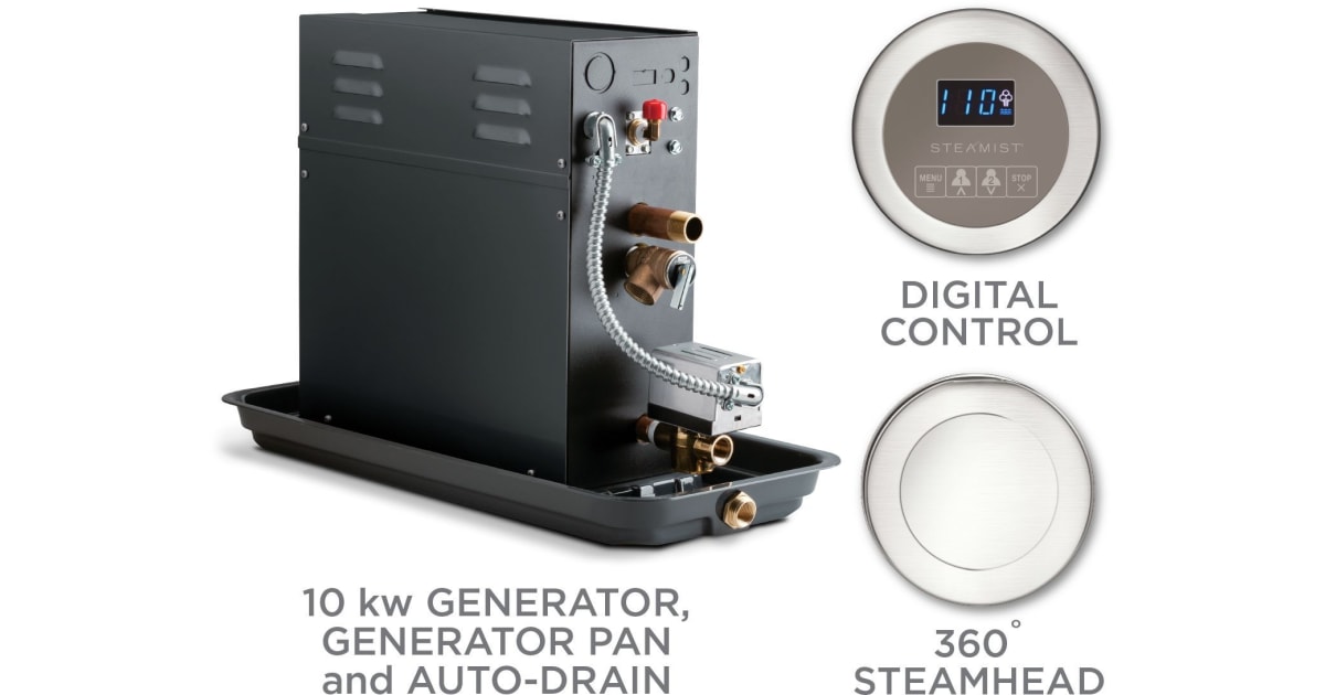 Steamist S10250RGPADBN SM Plus Steam Shower Package with