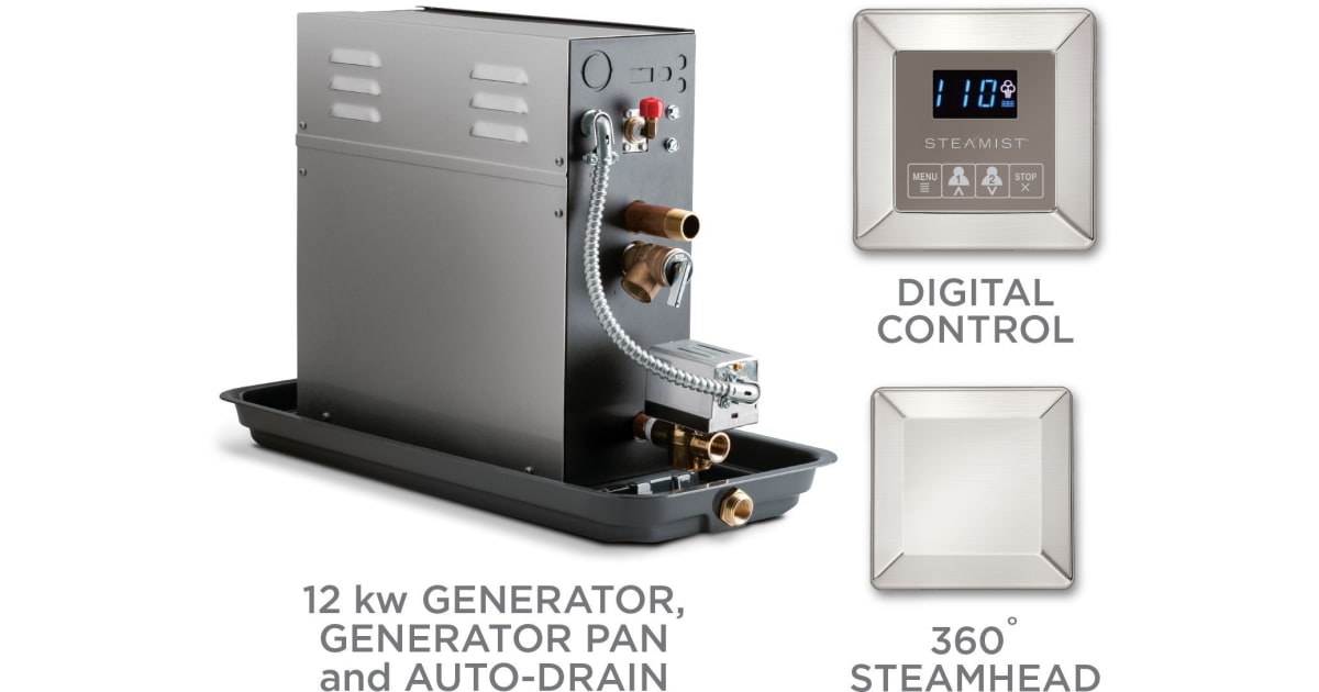 Steamist T12250GPADBN Total Sense Steam Shower