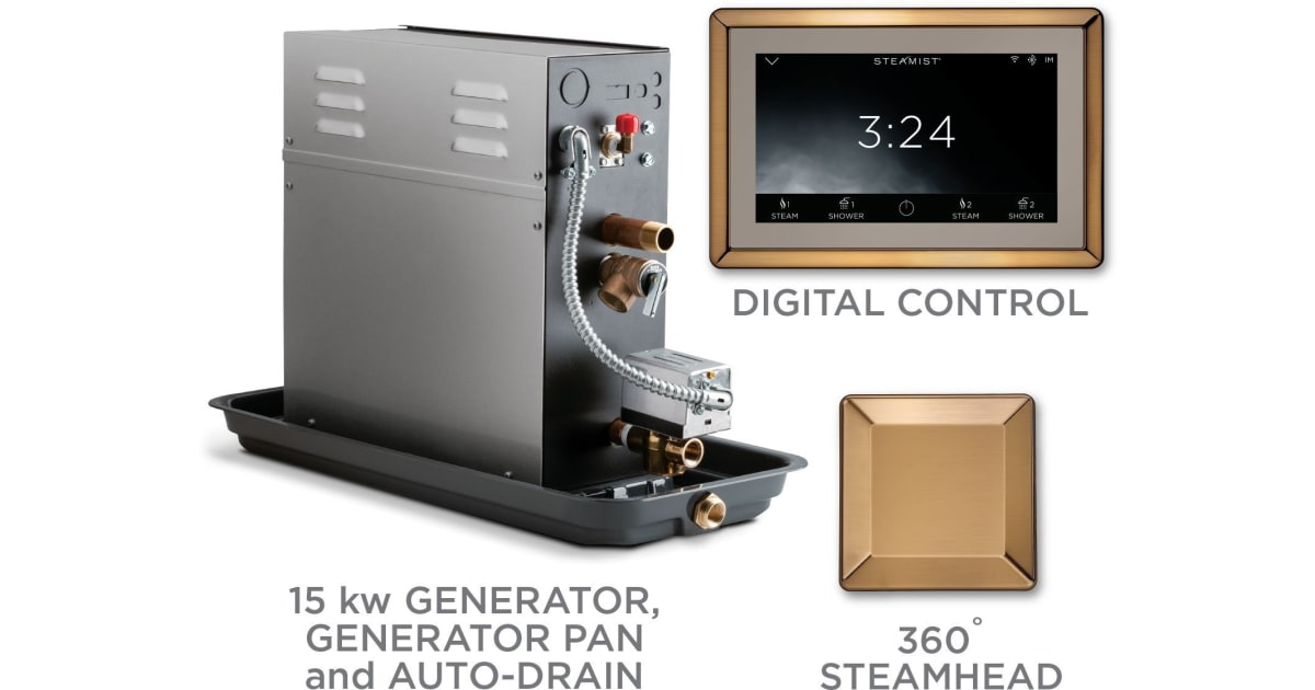Steamist T15550GPADBB Total Sense Steam Shower Package