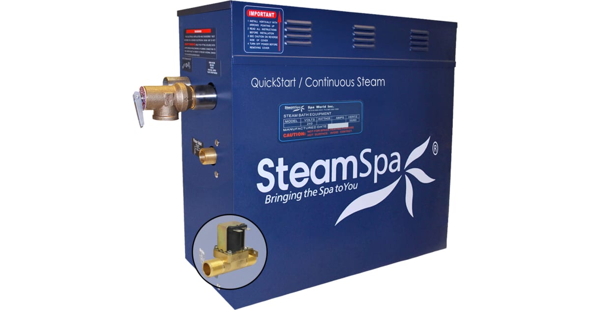 SteamSpa D900A 9 KW QuickStart Steam Bath Generator with