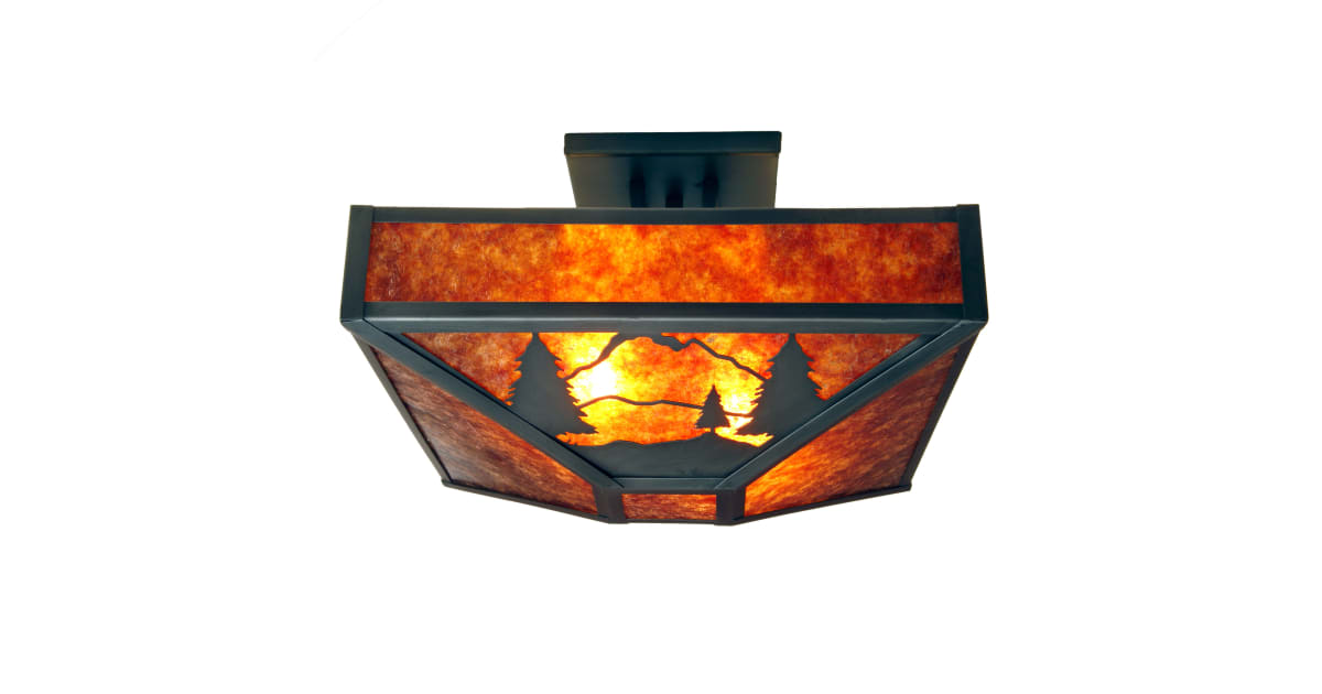 Steel Partners 3578 Timber Ridge 4 Light Semi-Flush Ceiling Fixture ...