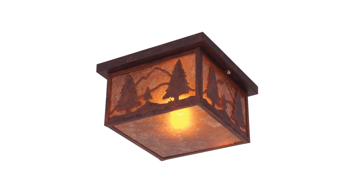 Steel Partners 9978 Timber Ridge 1 Light Flush Mount Ceiling Fixture ...