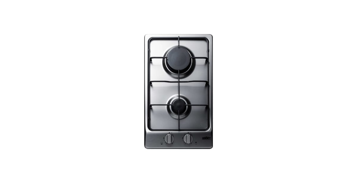 Summit GC22SS 2Burner Gas Cooktop