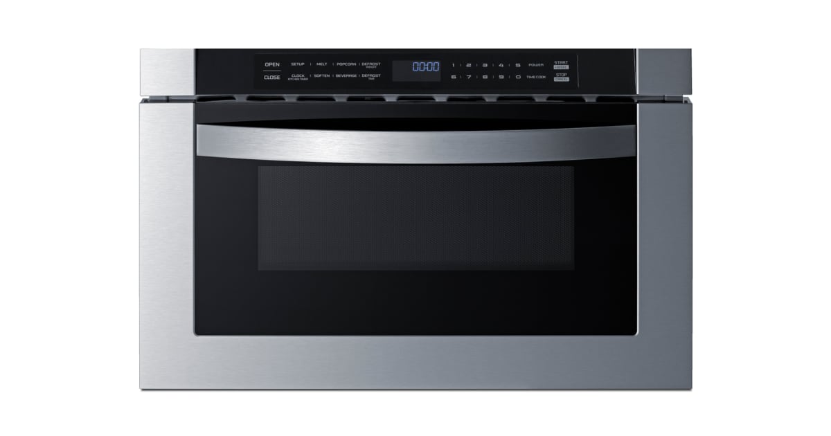 Summit MDR245SS 24 Inch Wide 1 2 Cu Ft 1000 Watt Drawer Microwave summit-mdr245ss-24-inch-wide-1-2-cu-ft-1000-watt-drawer-microwave