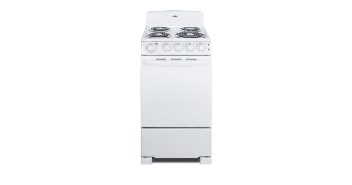 Summit RE203W 20 Inch Wide 2.3 Cu. Ft. Free Standing Electric Range ...