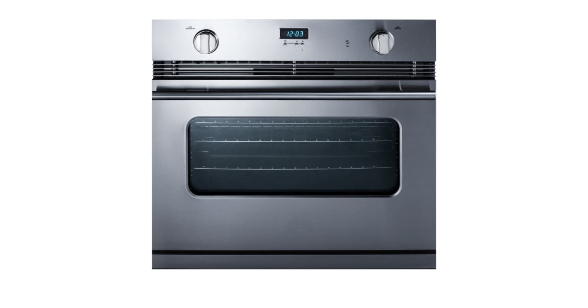 Summit SGWO30SS 30 Inch Wide 3 Cu. Ft. Single Gas Oven