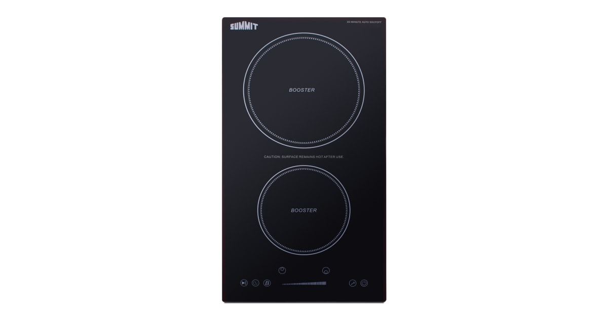 Summit SINCH230V2B 12 Inch Wide 2 Burner Electric Cooktop