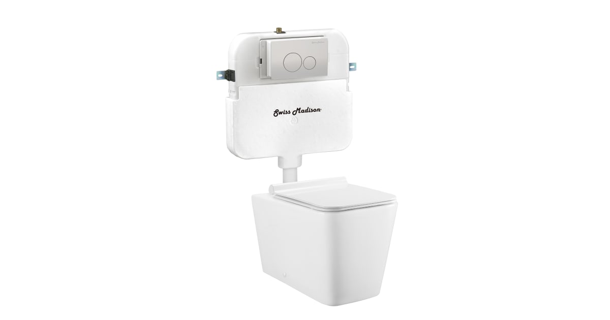 Swiss Madison SM-WK555-01C Concorde 0.8 / 1.28 GPF Wall Mounted Two ...