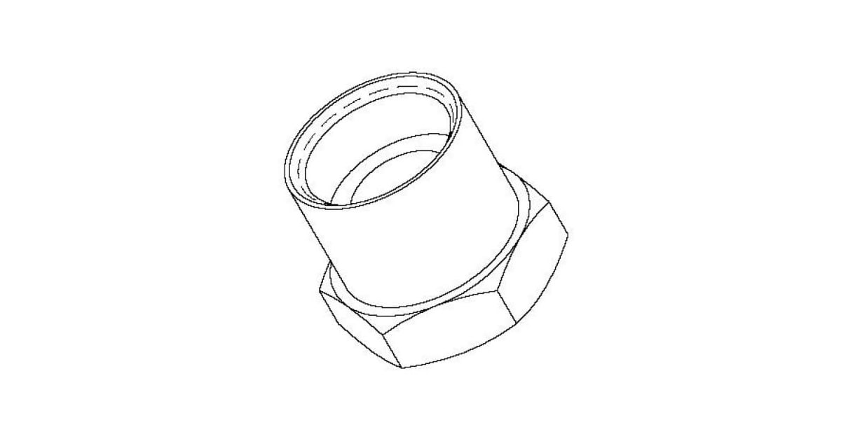 T&S Brass 016154-25 Adapter - 7/8-20 Female Thread To 3/8 NPT Female Thread