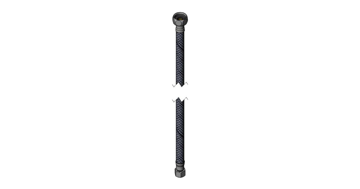 T and S Brass 017420-45 Flex Supply Hose, 3/8" Compression (9/16-24UN ...