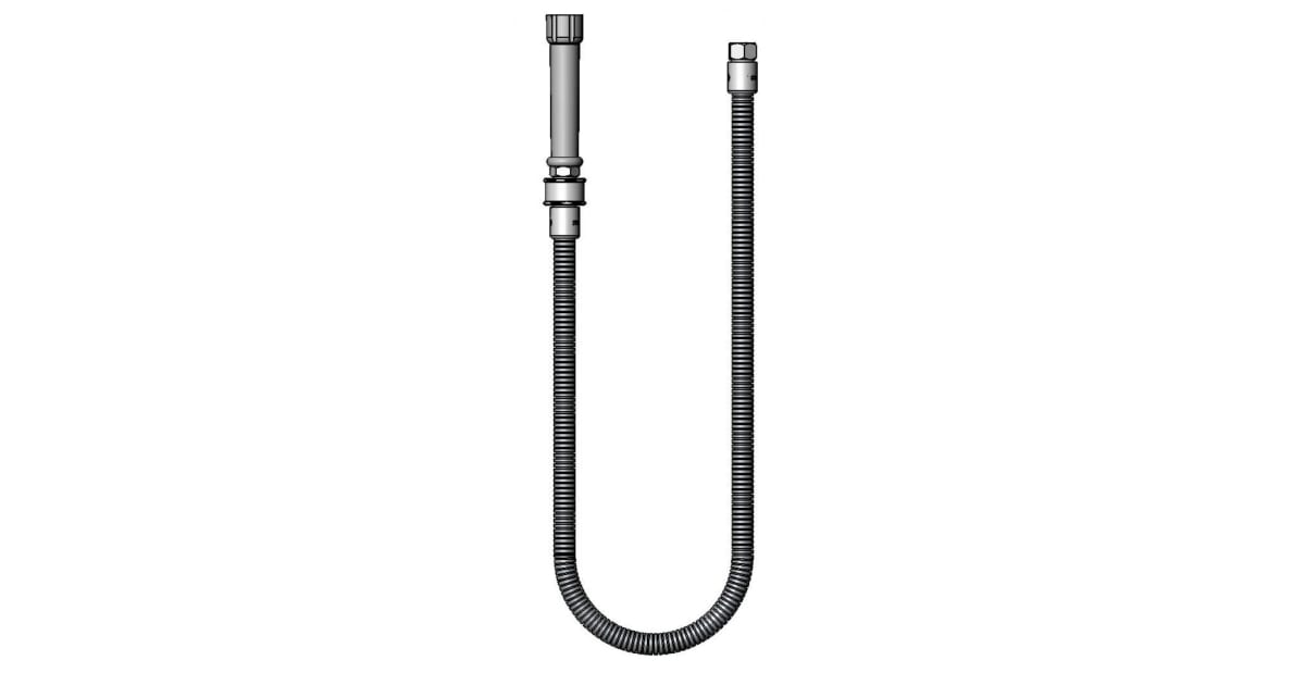 Vorspülschlauch Edelstahl 111,8 Cm – Ersatz Für T&S B-0044-H, Mit Hitzebeständigem Griff