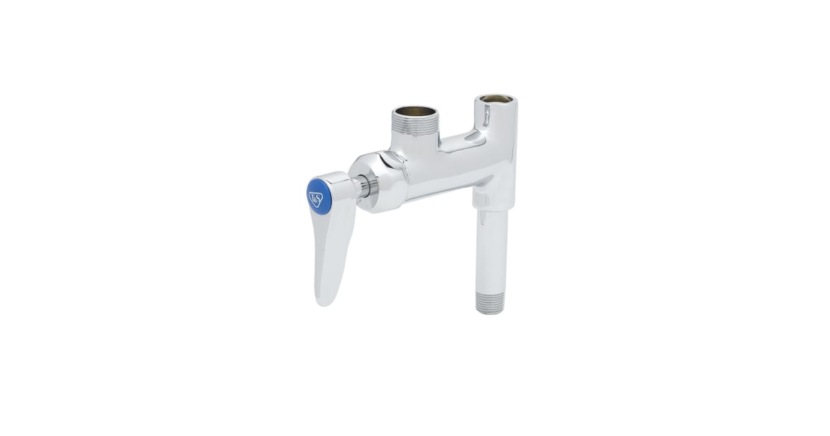 T & S Messing Add-On Wasserhahn – Ohne Düse, Mit Hebelgriff (Modell B-0155–01LN)