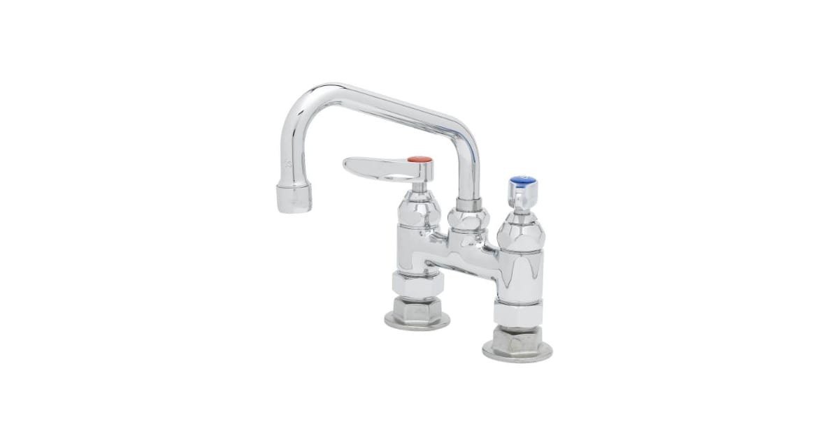T & S Brass B-0225 Rubinetto Doppio Per Dispensa - Montaggio A Incasso, Corpo Ottone Cromato, Beccuccio Orientabile 12" - 3
