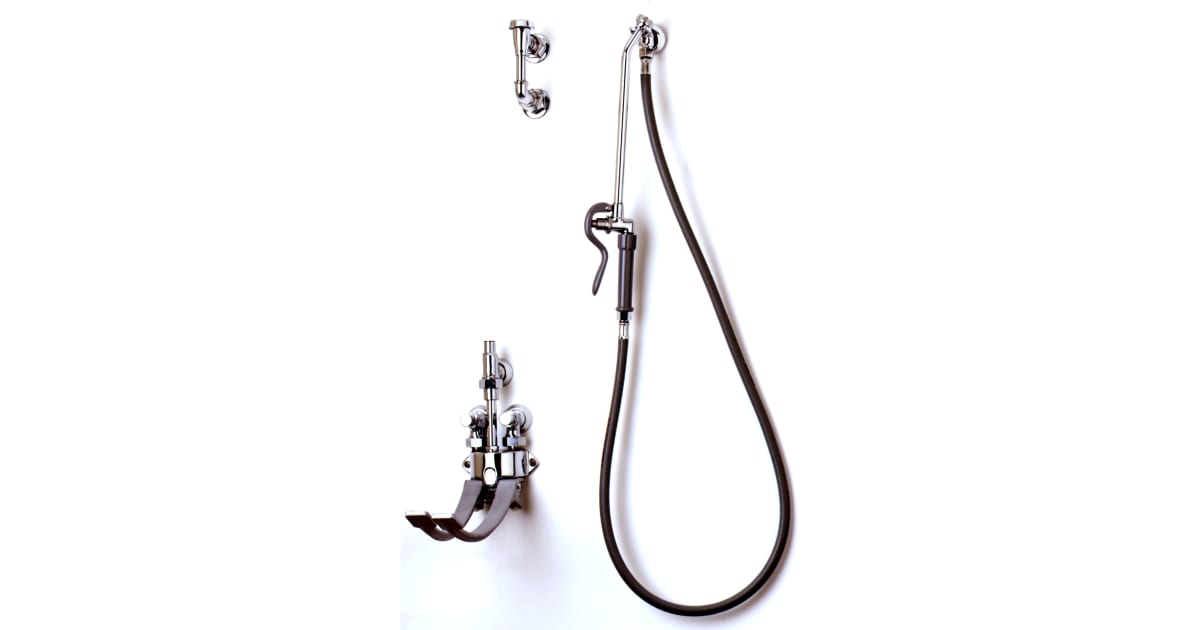 T and S Brass B0675 Bedpan Washer with Pedal Valve,