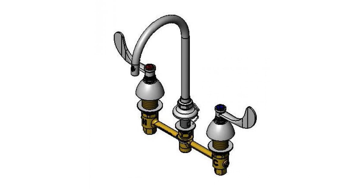 T&S Brass Medizinischer Wasserhahn B-2866-05, 20,3 Cm – Mit Schwenkbarem Schwanenhals Und 2,2 GPM Luftsprudler