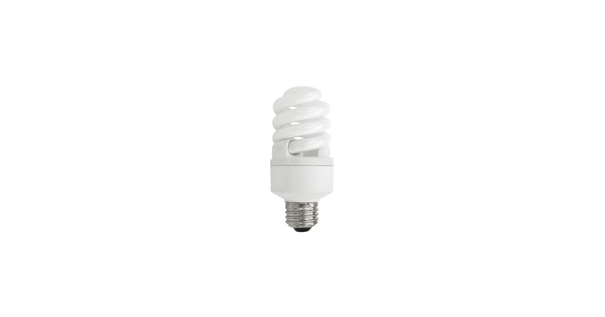 TCP 40114 Single Spiral 14 Watt 5" Tall 2700K CFL Spiral Bulb with 270 ...