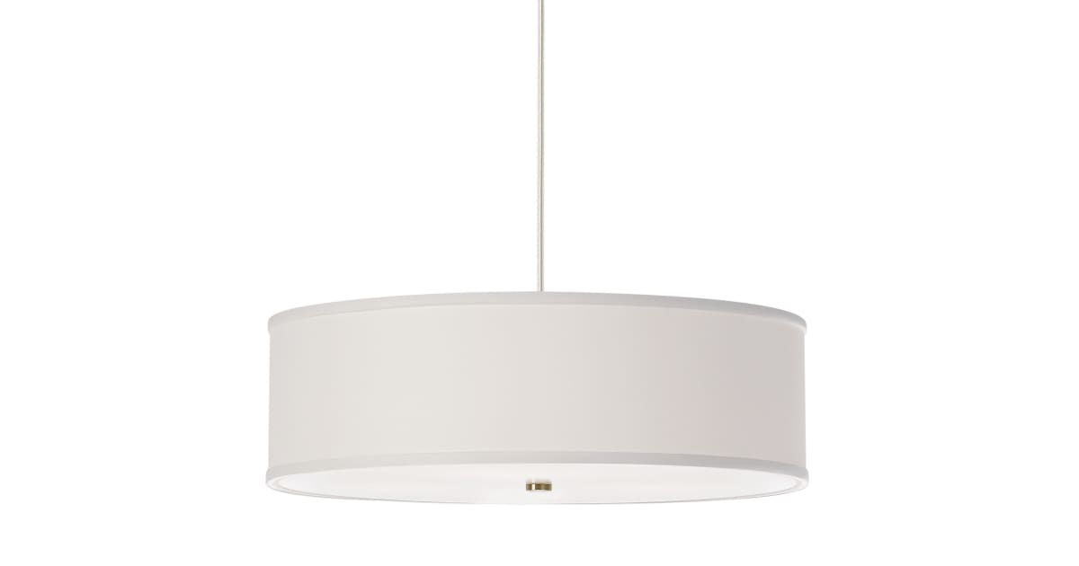 Tech Lighting 700TDMULPWZ Mulberry Drum White Fabric Shade Line Voltage ...