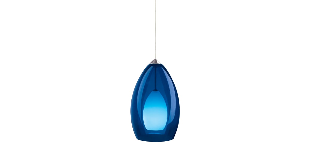 Tech Lighting 700MOFIRBZ MonoRail Fire Translucent Cobalt Murano Glass ...