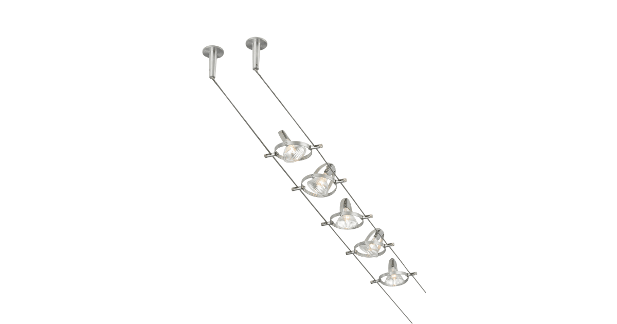 Tech Lighting 800CBL5PN 5 Light Accent Cable Kit with 100 Watt Surface ...