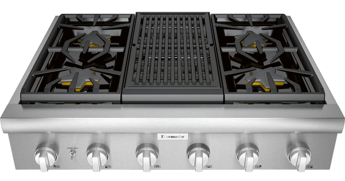 Thermador PCG364WL Professional Series 36 Inch Wide 4 Burner Gas ...