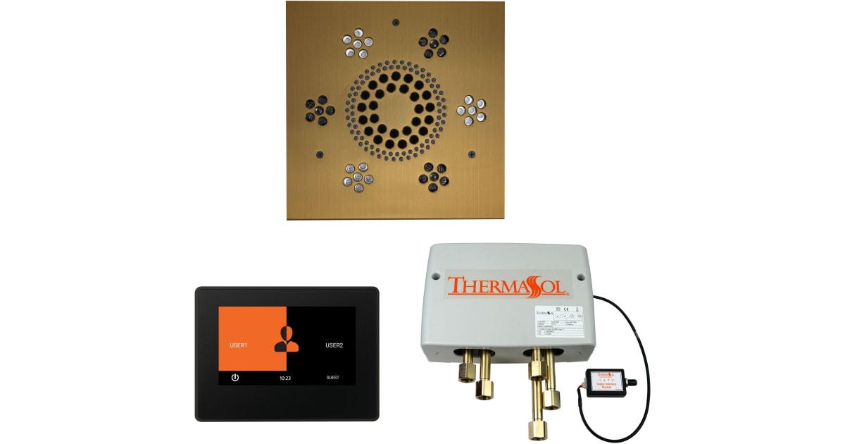 ThermaSol WSP7SAB ThermaTouch Steam Shower Kit Includes