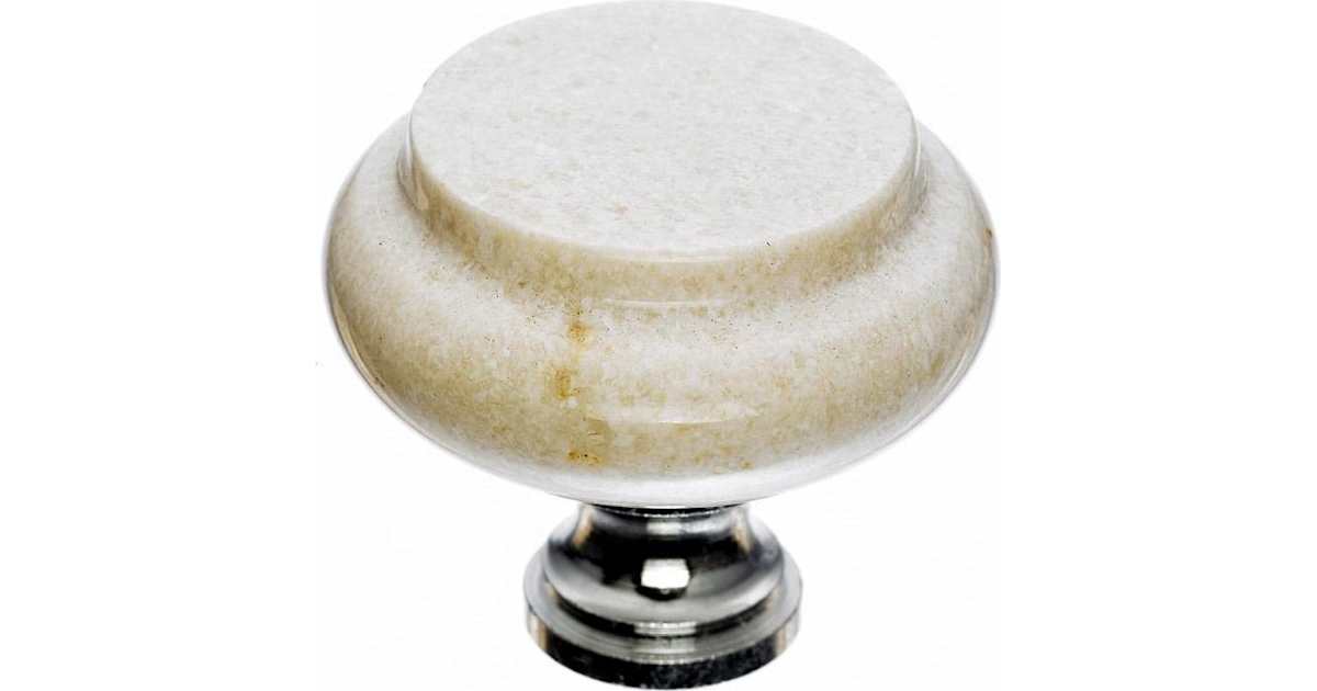 Top Knobs M131C Chateau Collection 1-3/8 Inch Chrome & Crema Marfil ...