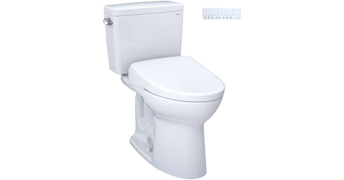 TOTO MW7764726CSG#01 Drake 1.6 GPF Two Piece Elongated Toilet with ...