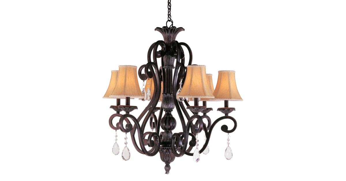 Trans Globe Lighting 9925 RB Six Light Up Lighting Chandelier from the